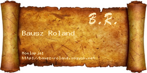Bausz Roland névjegykártya